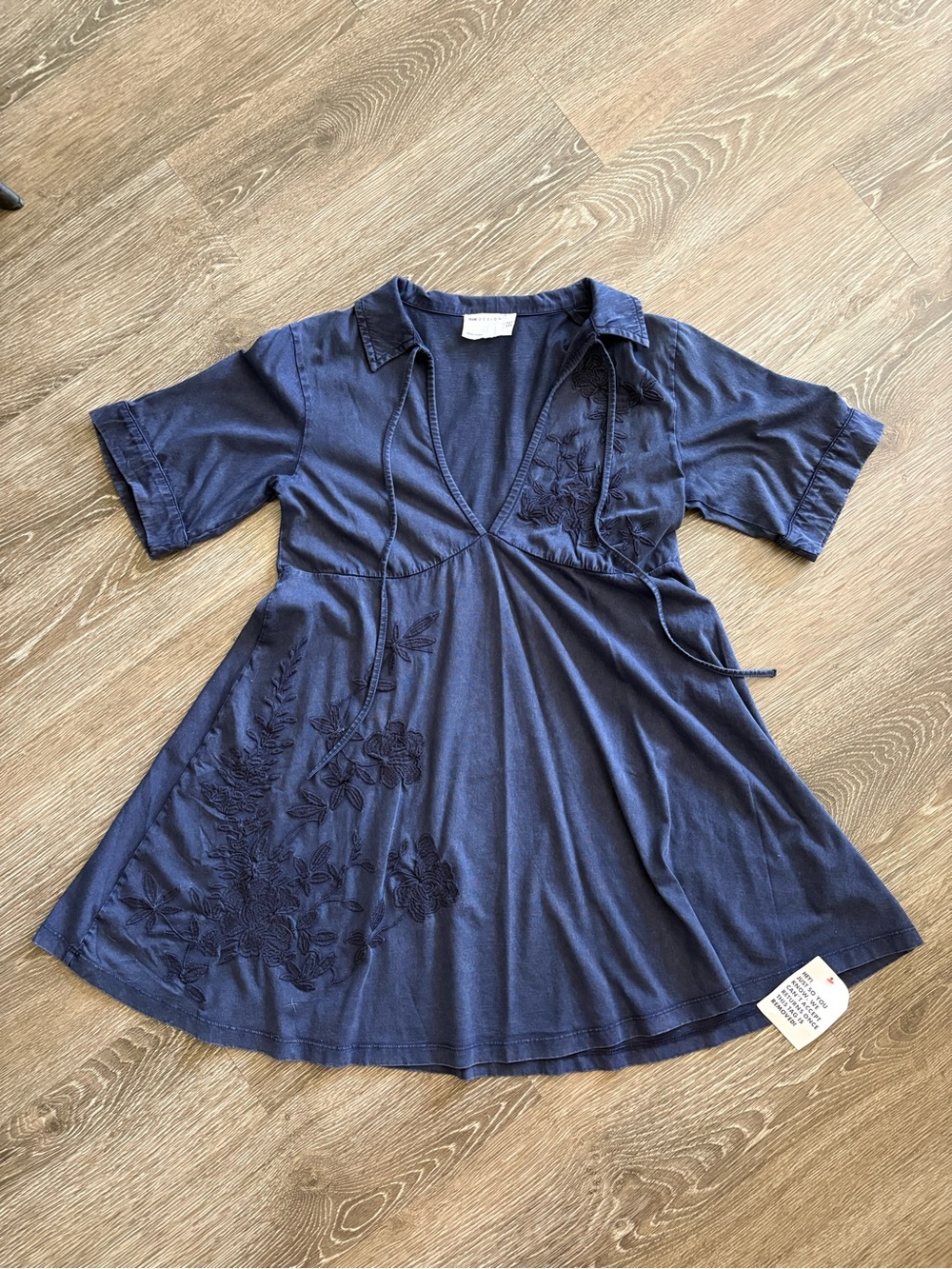 ASOS Women’s Navy Embroidered Short Sleeve Dress